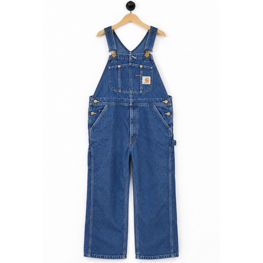 Carhartt R07-DST Men's 40x28 Darkstone Washed Denim Bib Overalls Workwear